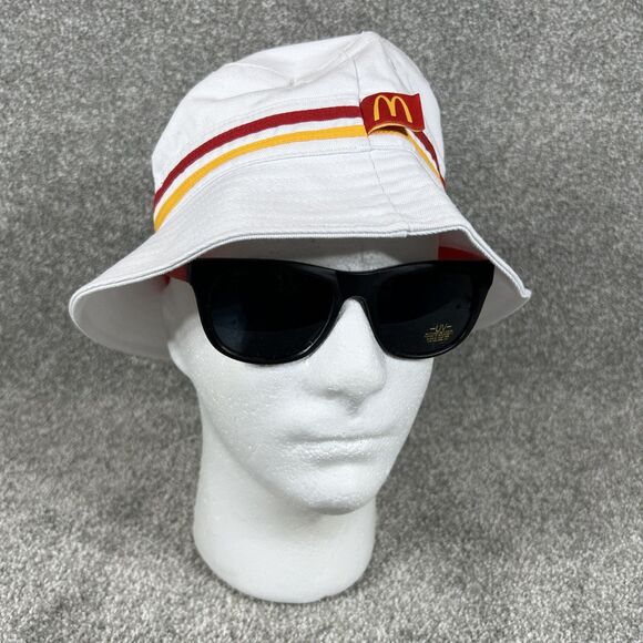 McDonald's Other - Vintage McDonald's Bucket Hat Cap With Sun Glasses White Red Yellow